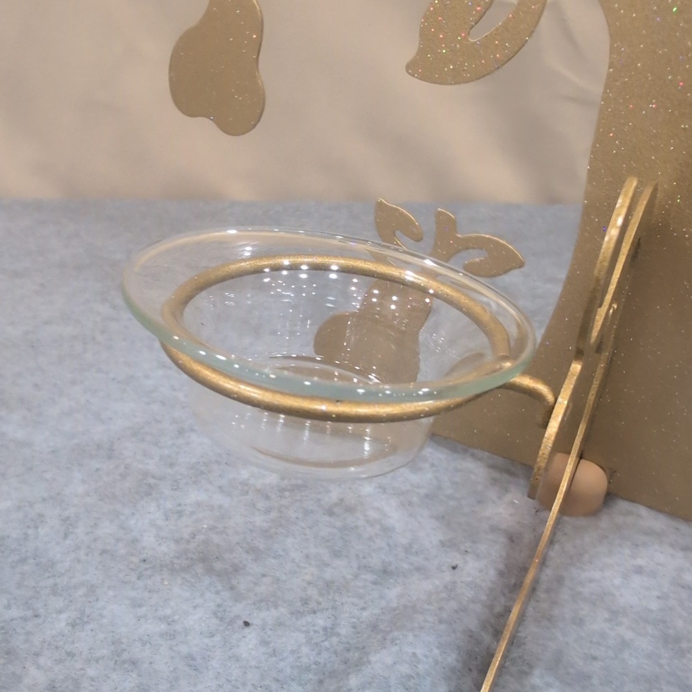 PartyLite Golden Pear Teatree Candle Holder Stand with Glass Cups‎ - Picture 2 of 7